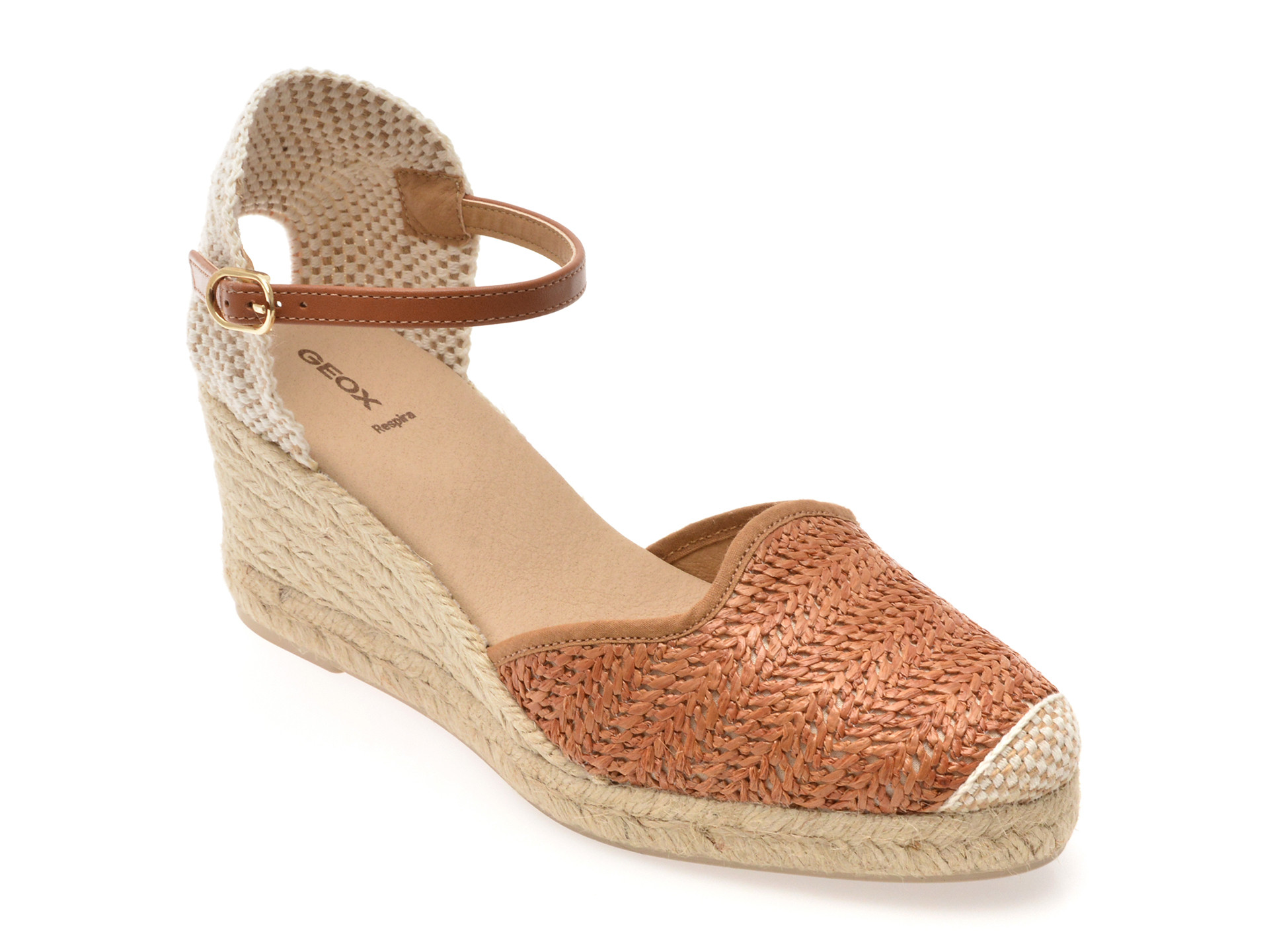 Sandale GEOX maro, D55NGE, din material textil