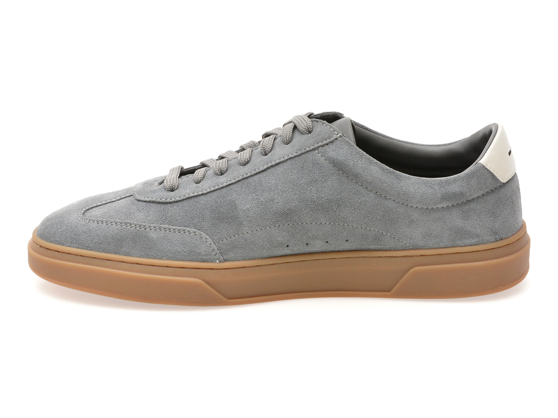 Pantofi sport BOSS gri, 8715, din piele intoarsa