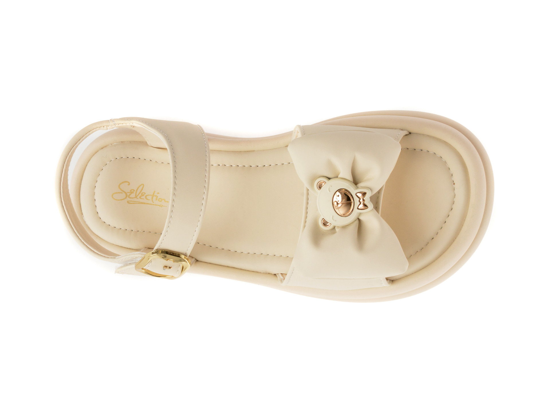 Sandale SELECTION KIDS albe, 25808, din piele ecologica