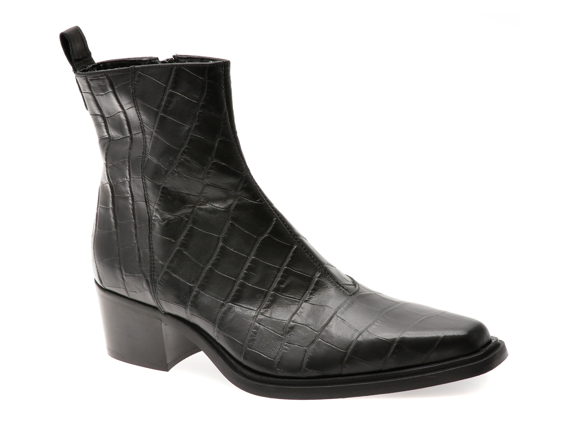 Ciocate elegante ALDO negre, ZAPPA 007, din piele croco