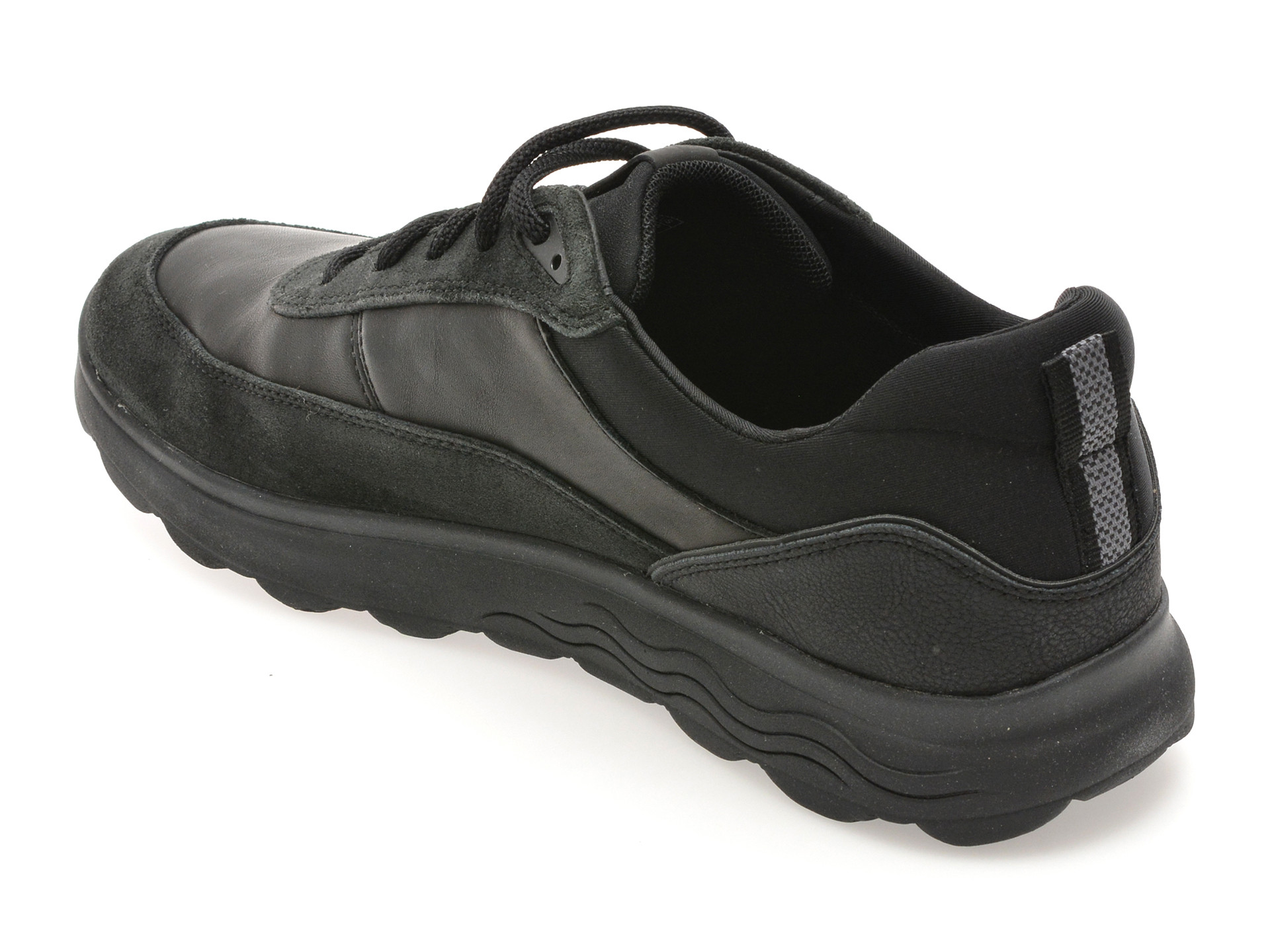 Pantofi sport GEOX negri, U16BYE, din piele naturala