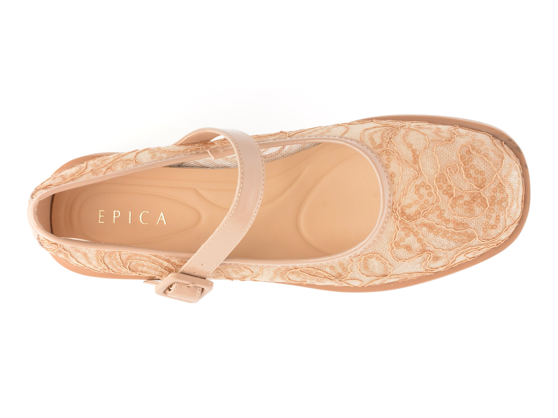 Balerini EPICA nude, V732G26, din material textil