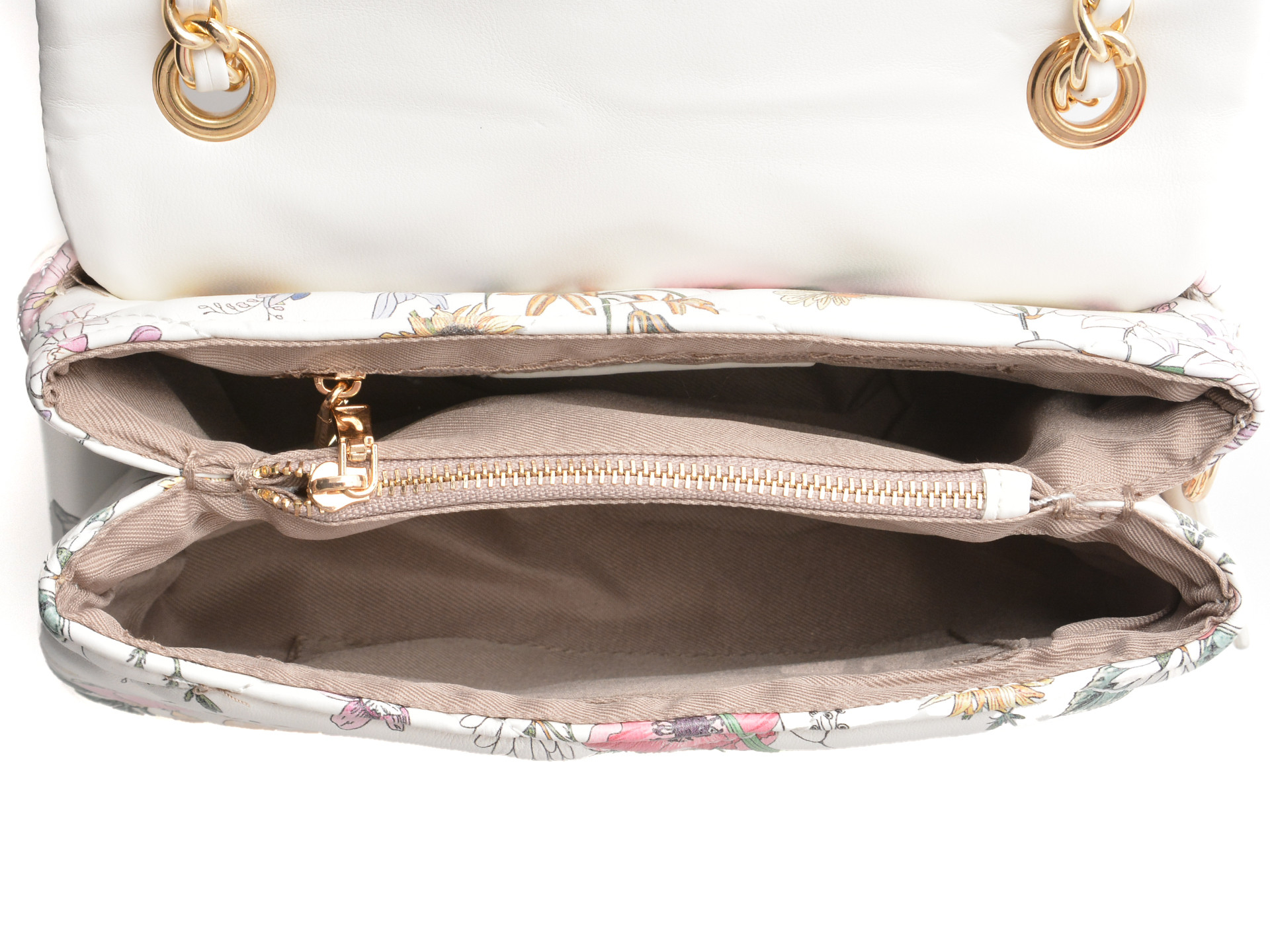 Geanta ALDO alba, LUNARIA 540, din piele ecologica