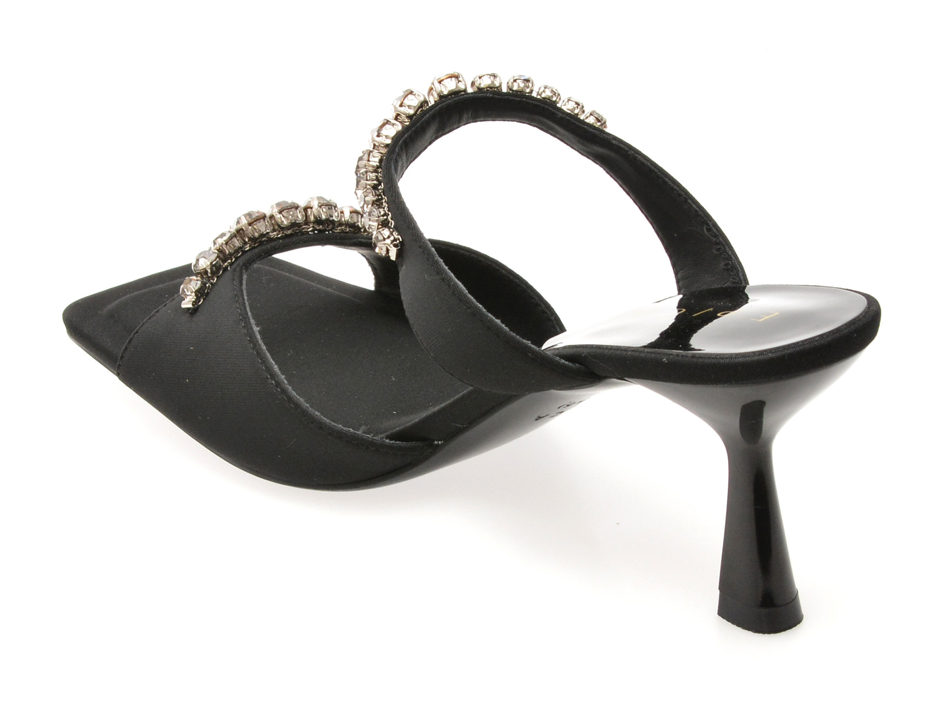 Papuci EPICA negri, 2368, din material textil