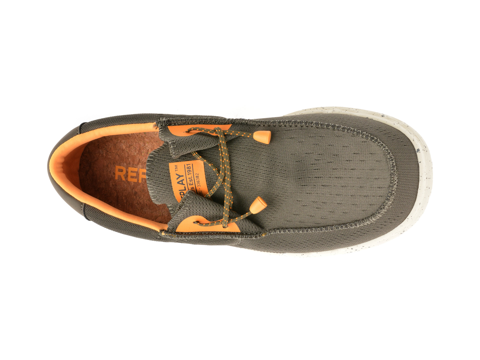 Mocasini REPLAY kaki, MM1110T, din material textil