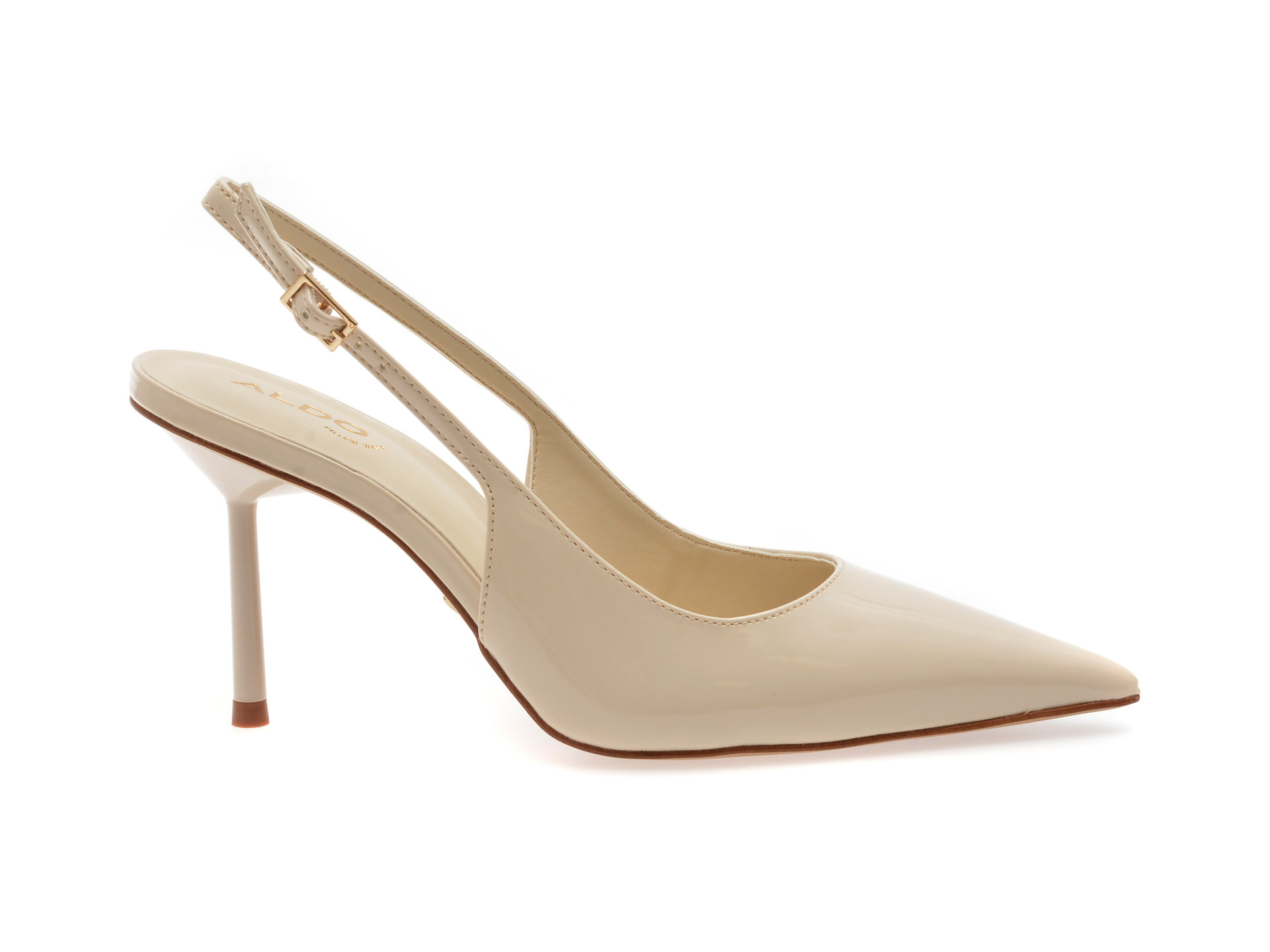 Pantofi eleganti ALDO bej, SERALINA 276, din piele ecologica lacuita