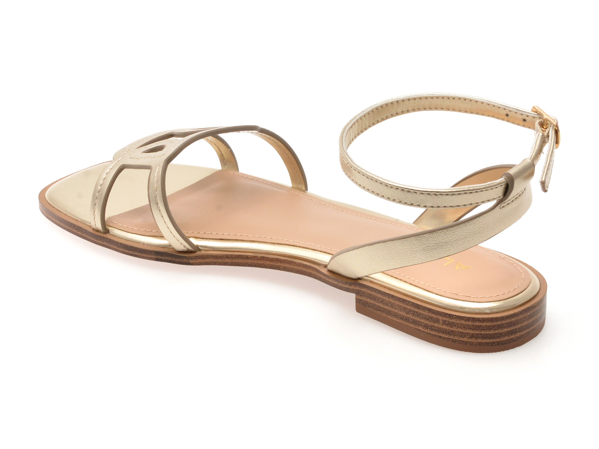 Sandale ALDO aurii, GREENGROVE 710, din piele naturala