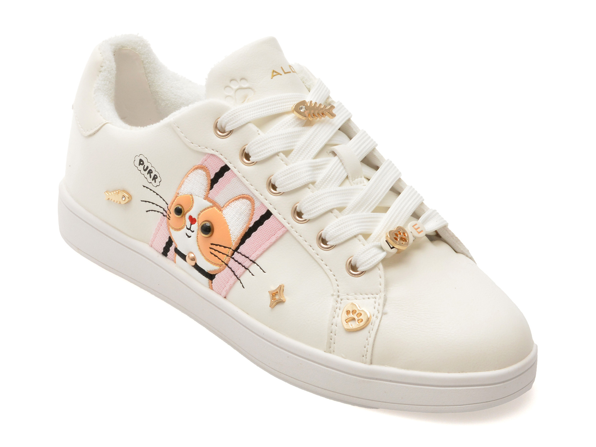 Pantofi sport ALDO albi, CATSNEAKER 100, din piele ecologica