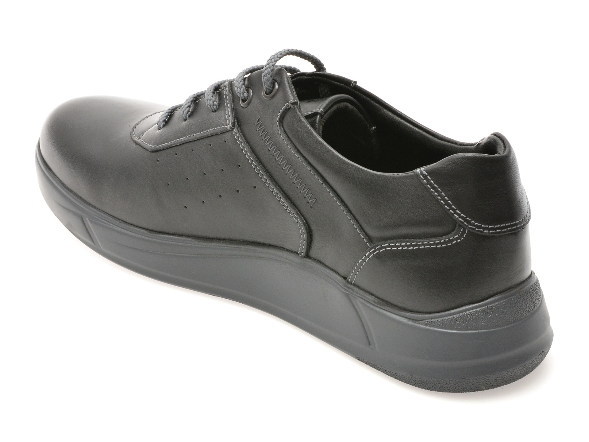 Pantofi OTTER negri, 2055273, din piele naturala