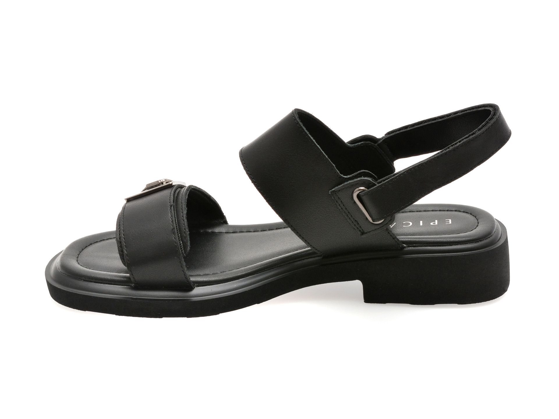 Sandale EPICA negre, 1302H17, din piele naturala