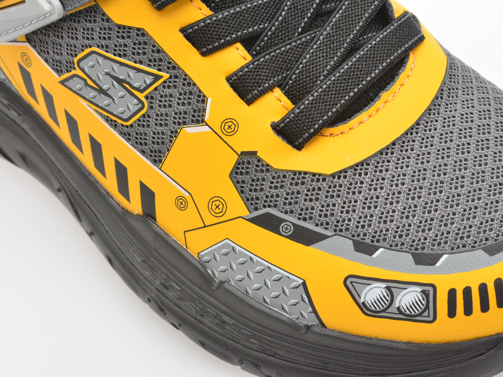 Pantofi sport SKECHERS galbeni, SKECH TRACKS, din material textil