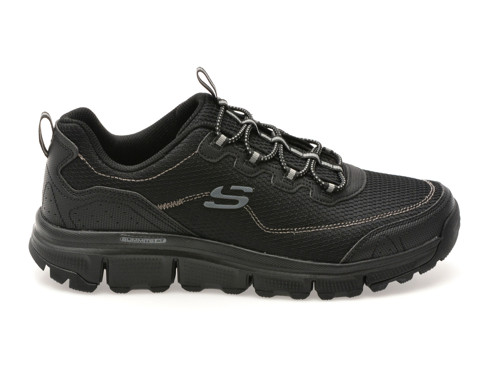 Pantofi sport SKECHERS negri, SUMMITS AT, din material textil