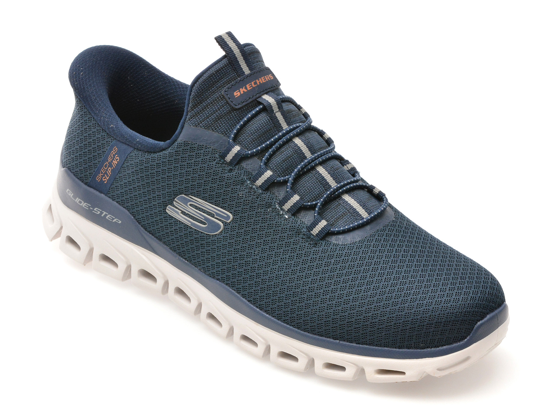 Pantofi sport SKECHERS bleumarin, GLIDE-STEP, din material textil