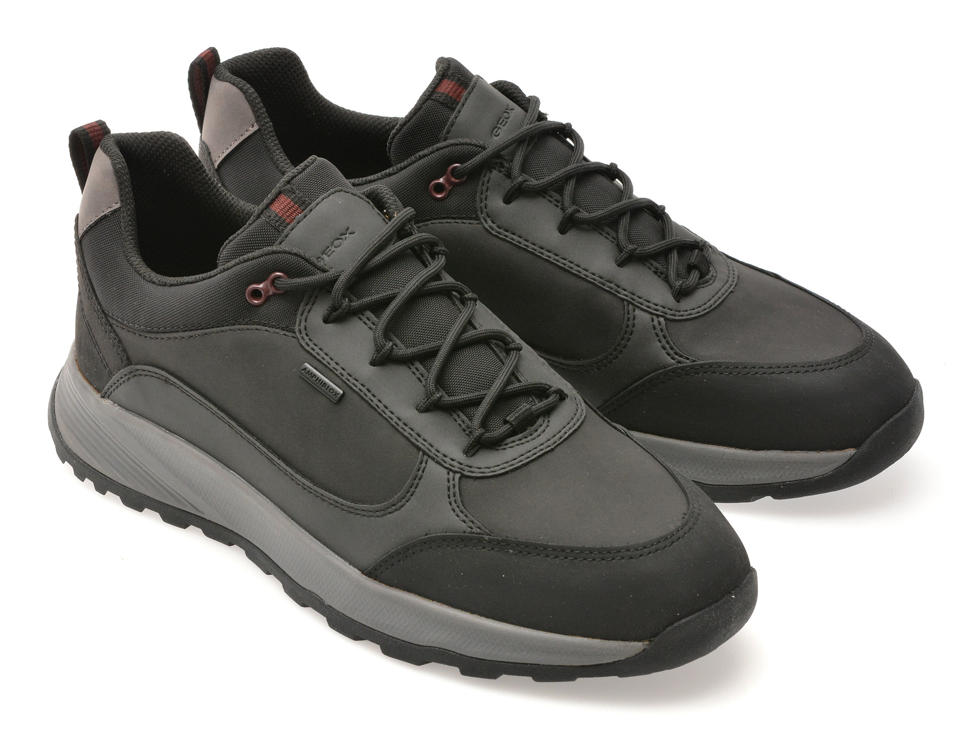 Pantofi sport GEOX negri, U55EZA, din piele ecologica