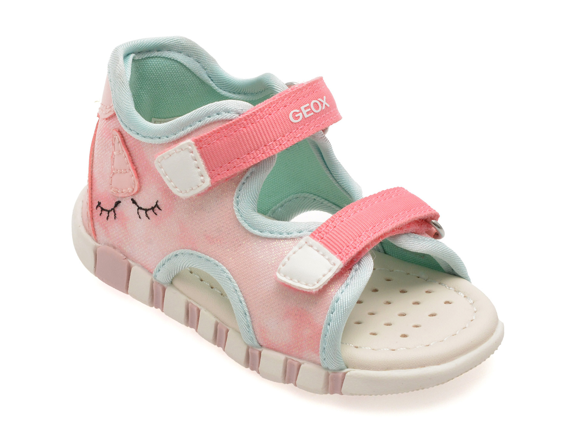 Sandale GEOX roz, B5517A, din material textil