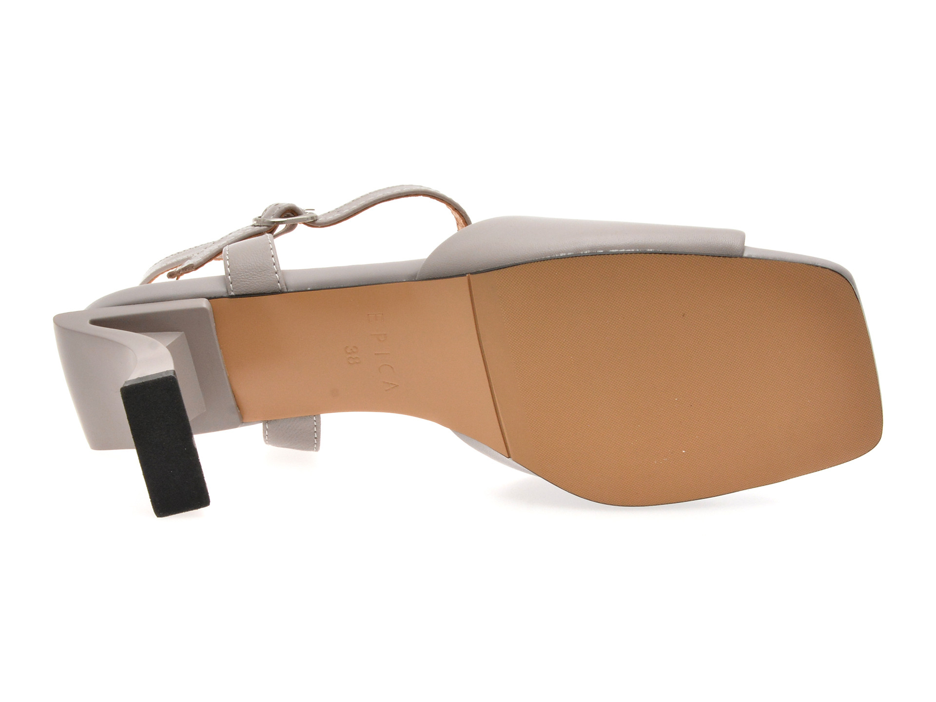 Sandale EPICA gri, 22L, din piele naturala