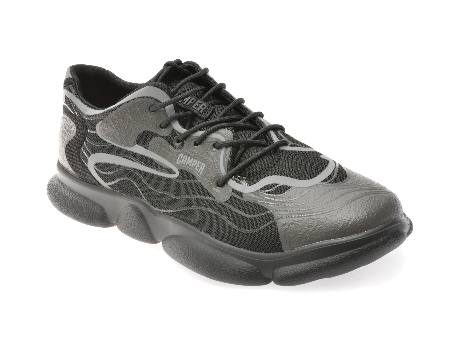 Pantofi sport CAMPER negri, KARST, din material textil