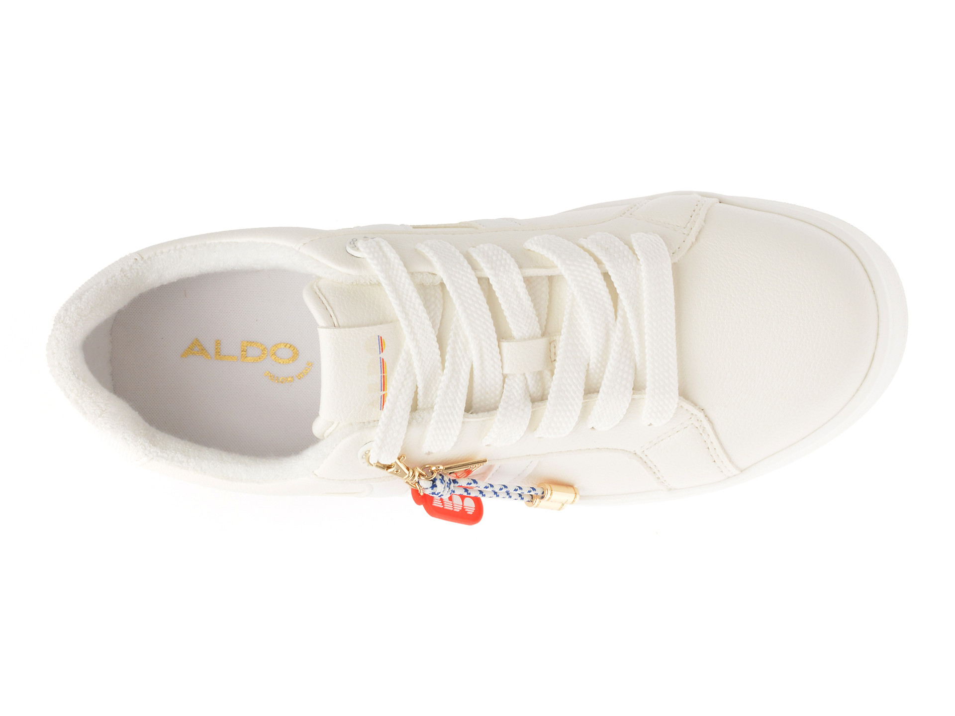 Pantofi sport ALDO albi, MTL72 SNEAKER, din piele ecologica