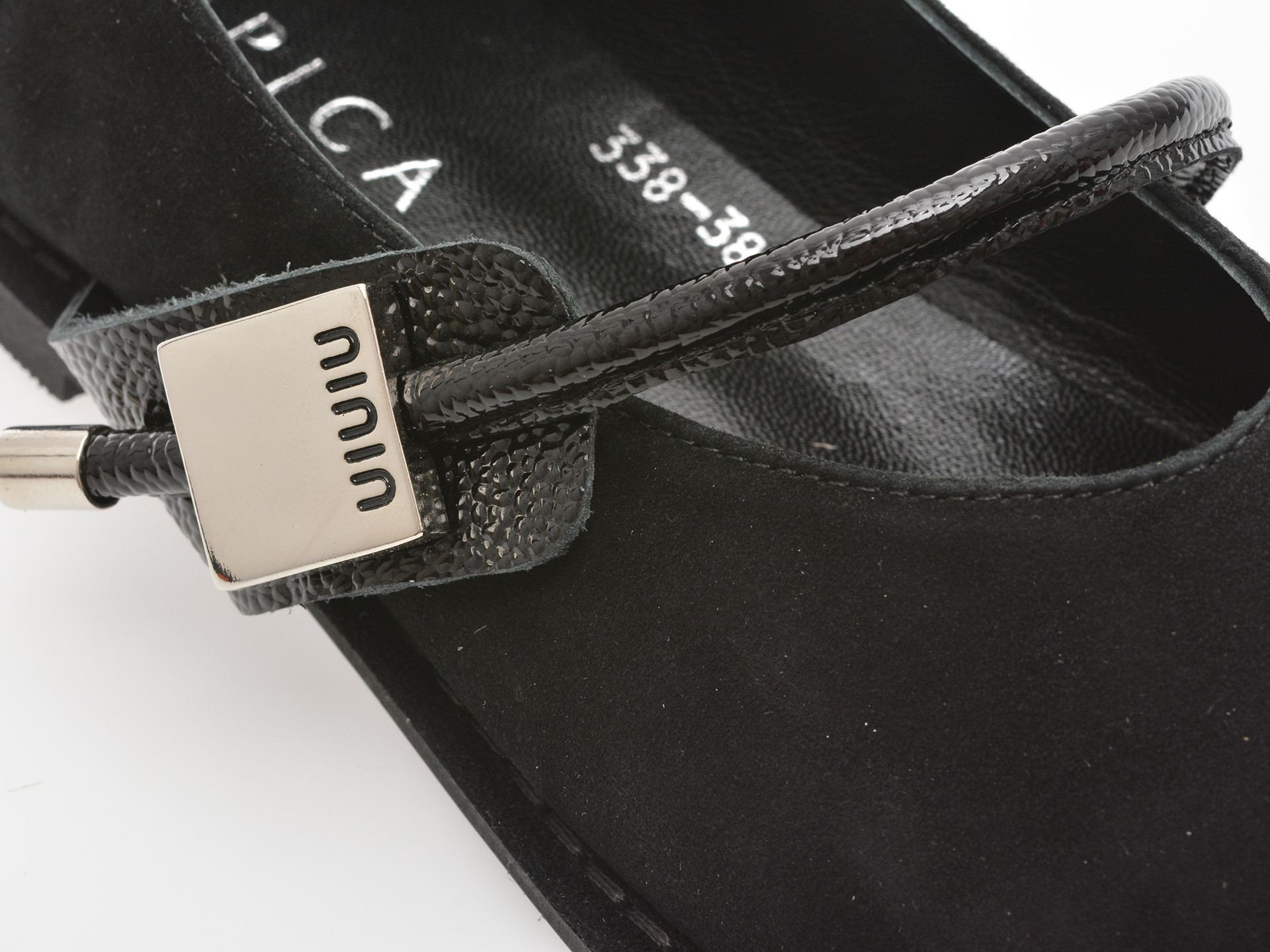 Balerini EPICA negri, 574338, din piele intoarsa