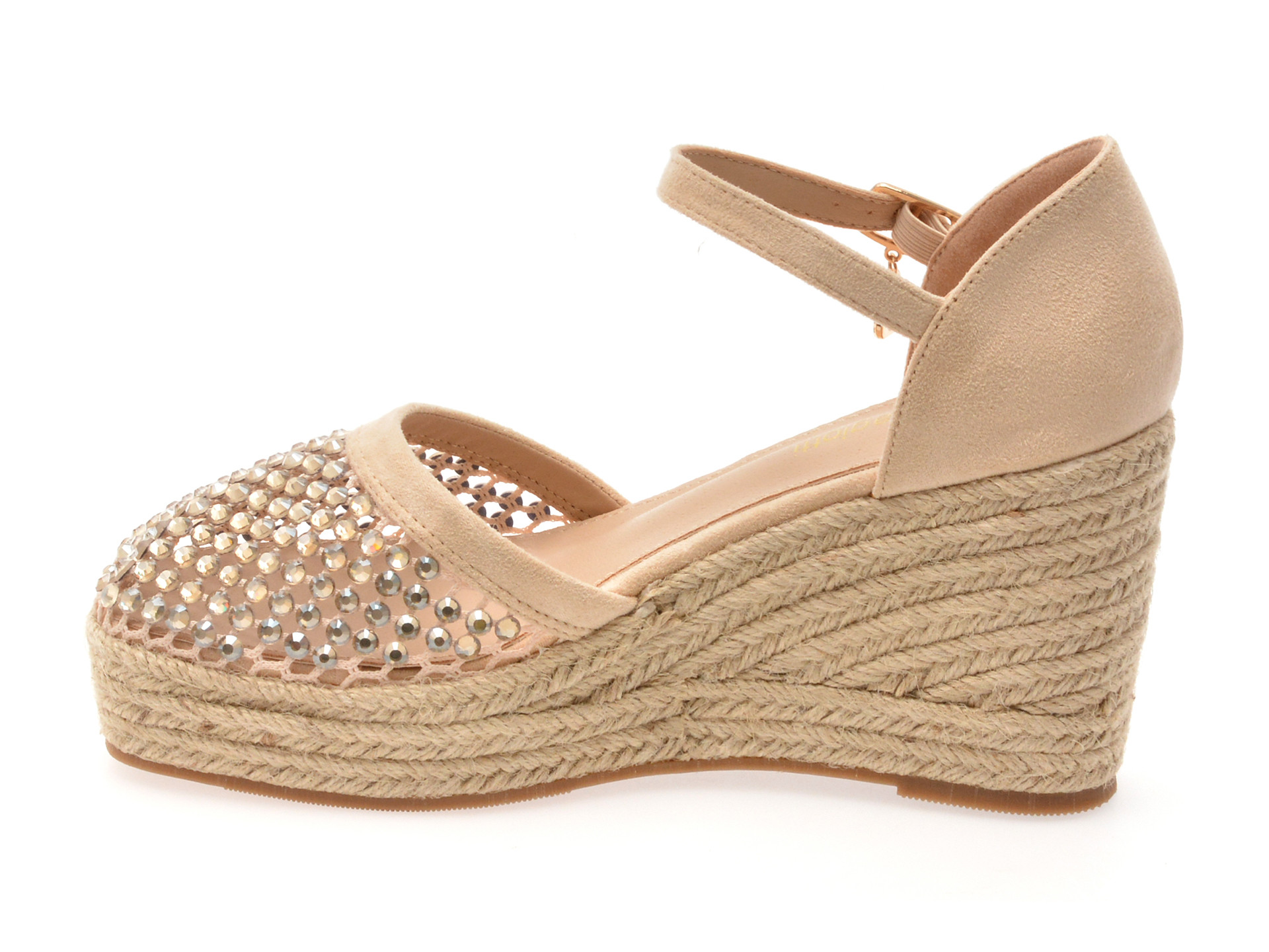 Sandale LAURA BIAGIOTTI bej, 9103, din material textil