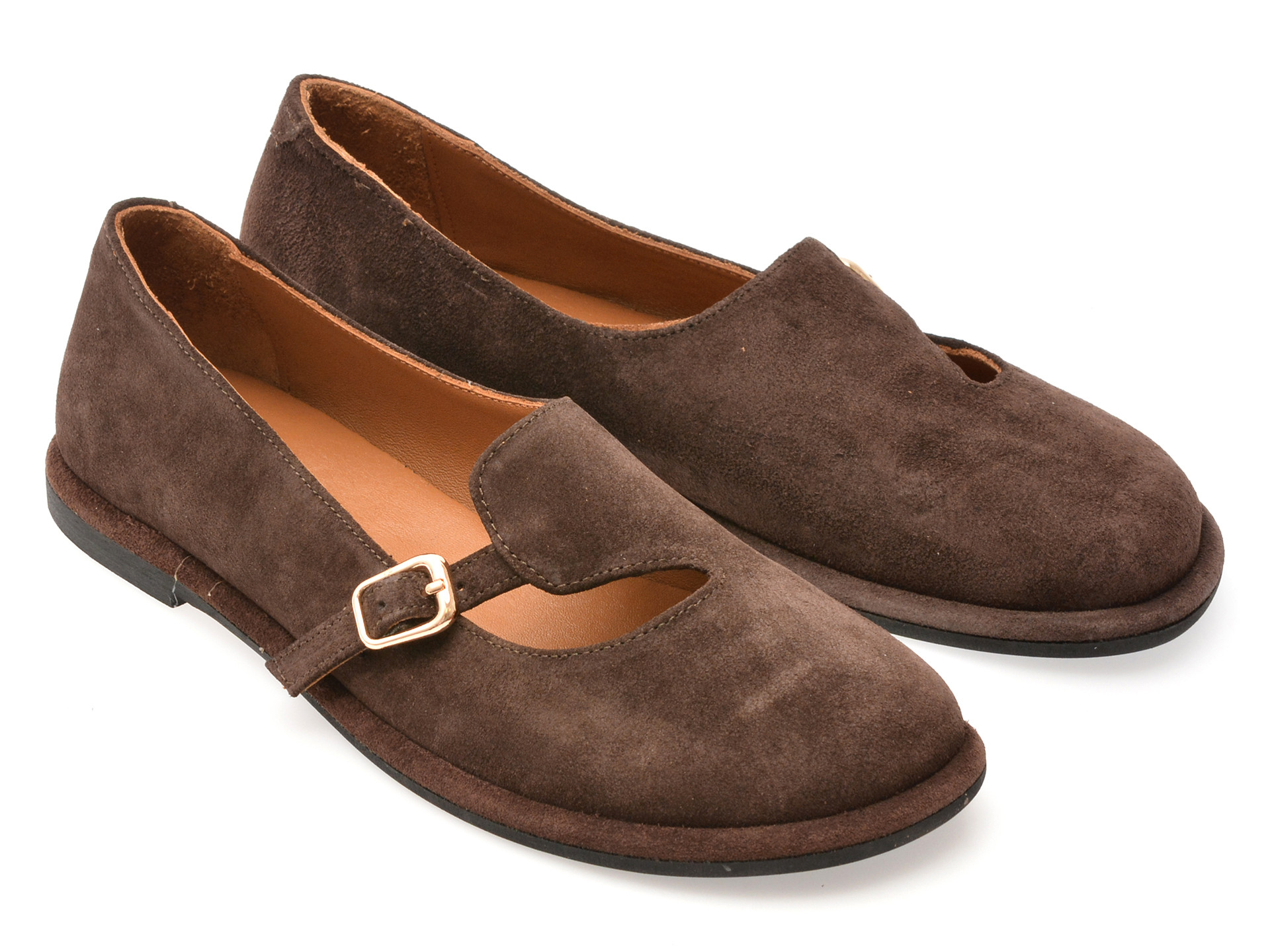 Pantofi EPICA maro, 1614033, din piele intoarsa