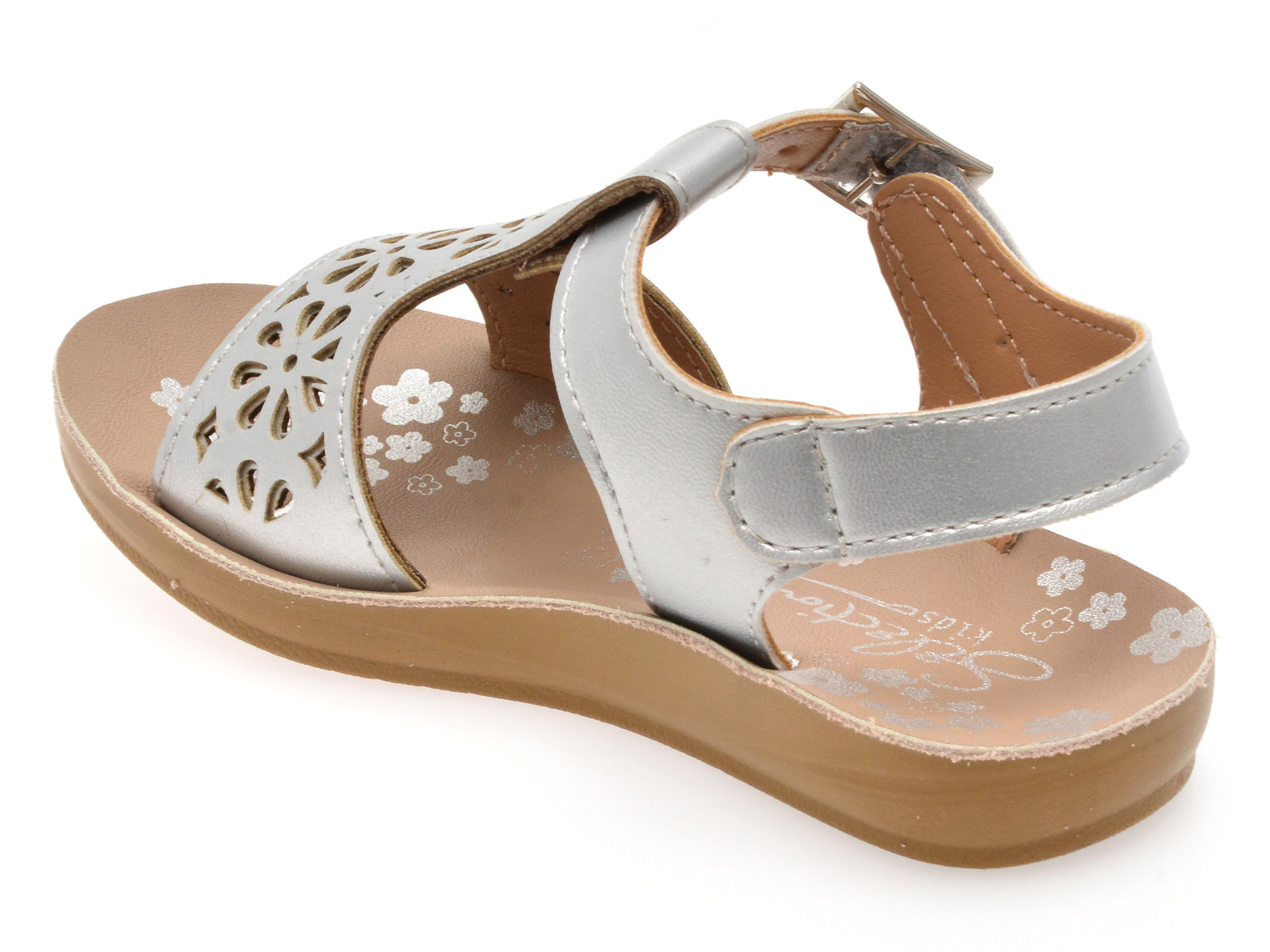 Sandale SELECTION KIDS argintii, 82949, din piele ecologica