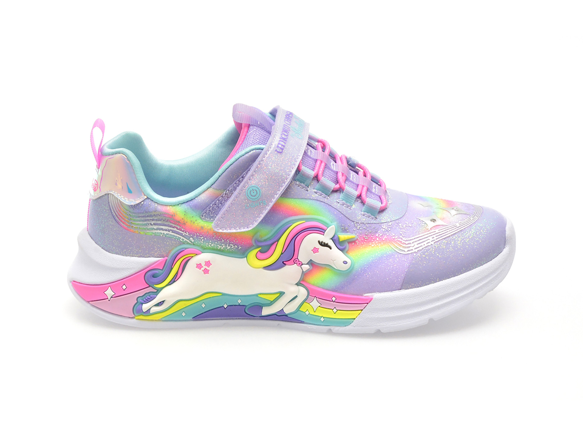 Pantofi sport SKECHERS multicolor, UNICORN CHASER, din piele ecologica