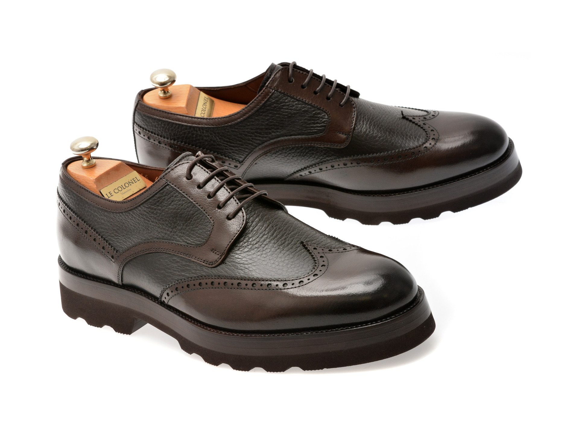 Pantofi eleganti LE COLONEL maro, 49115, din piele naturala