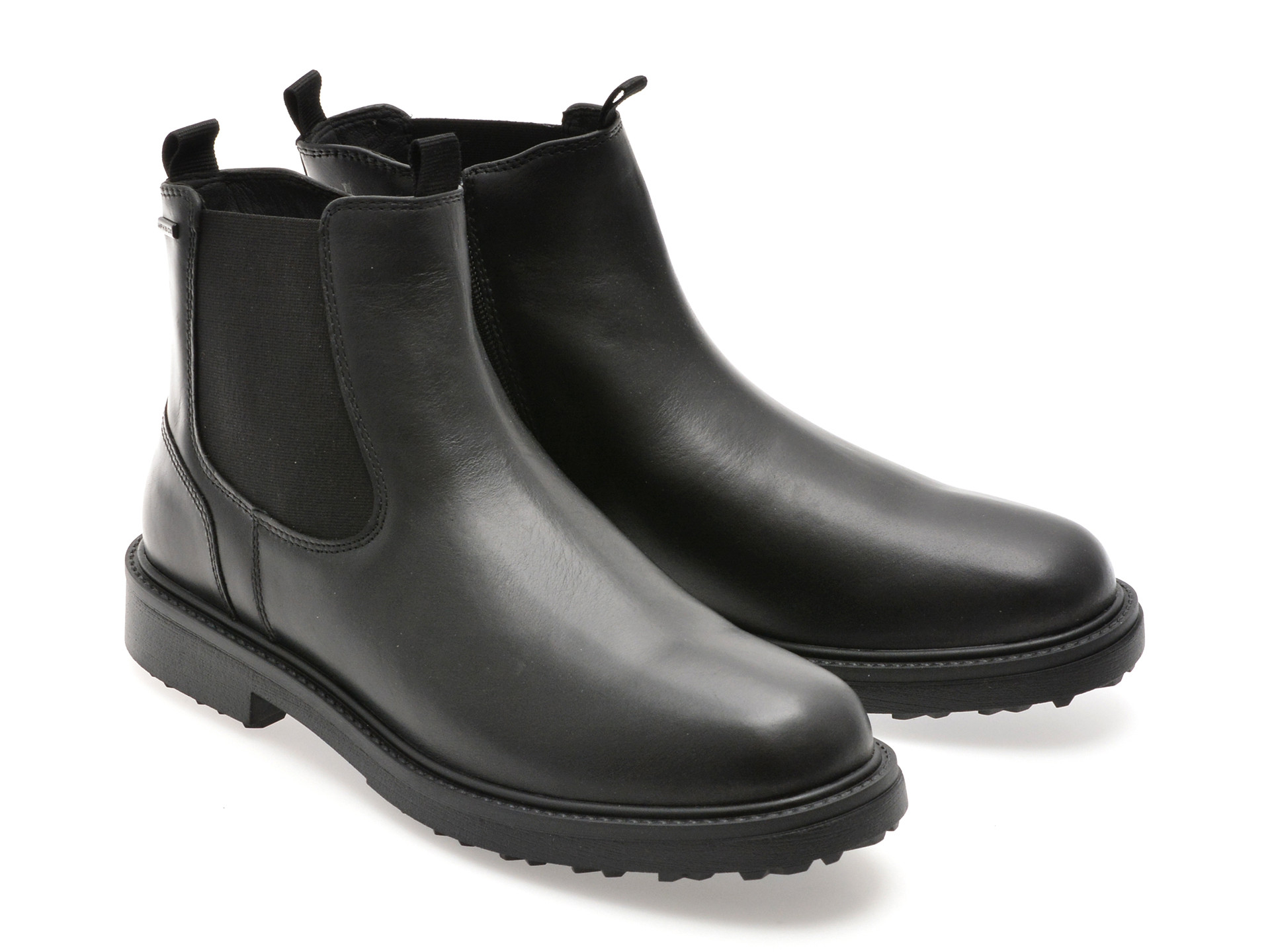 Ghete GEOX negre, U46HQB, din piele naturala