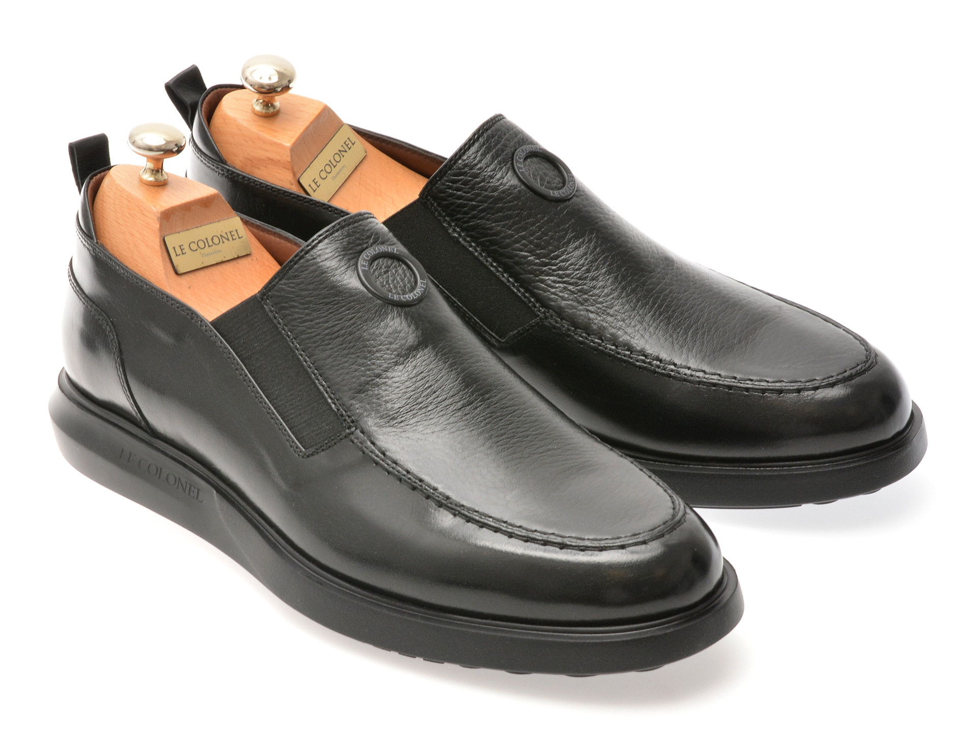 Mocasini LE COLONEL negri, 66653, din piele naturala