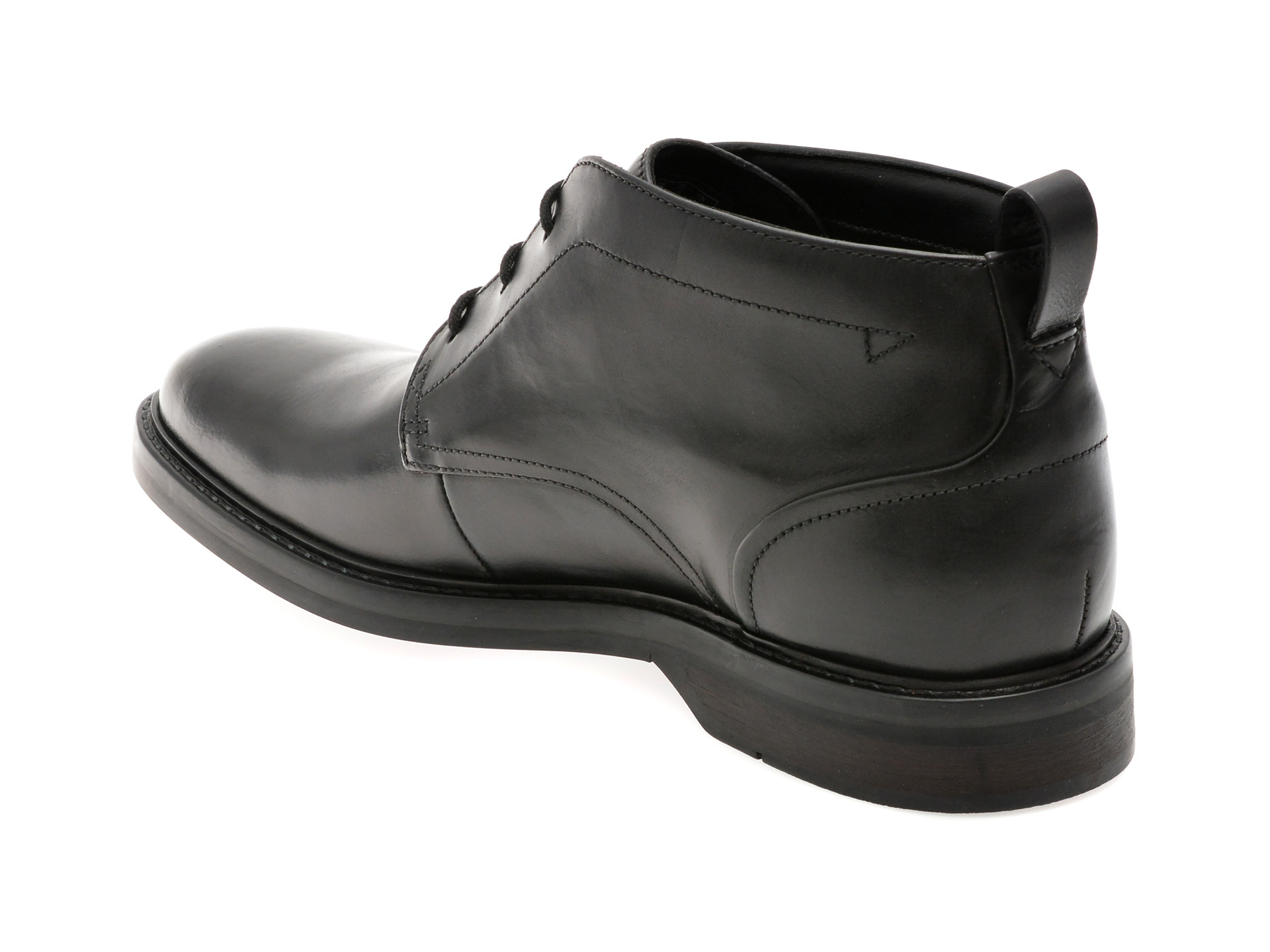 Ghete elegante CLARKS negre, ALDWIN CHUKKA, din piele naturala
