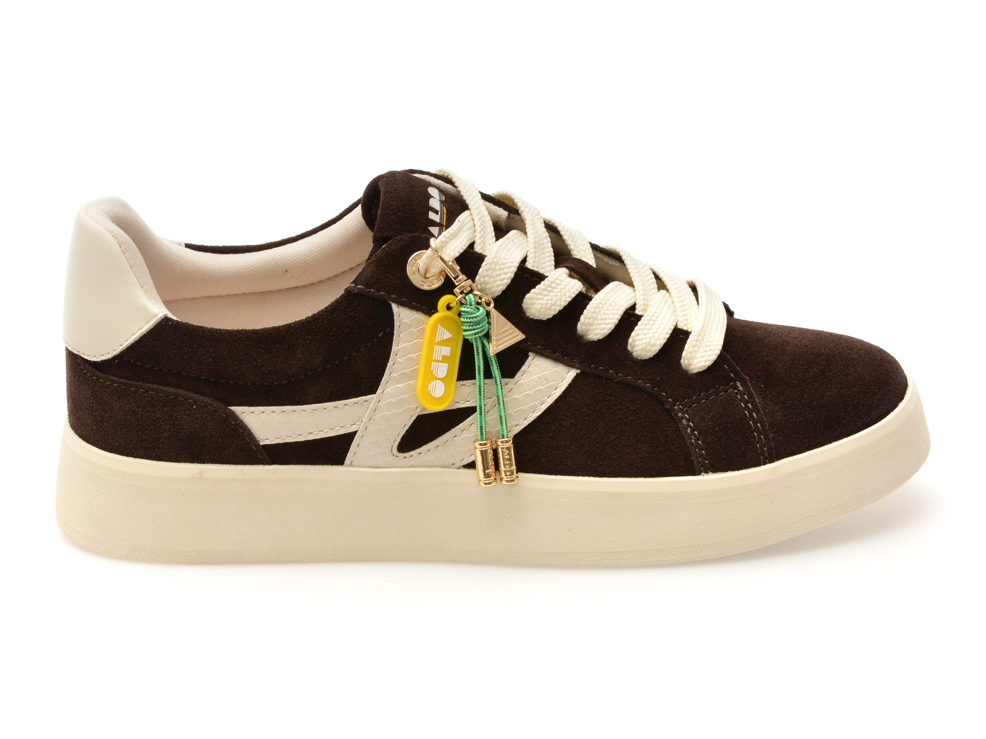 Pantofi sport ALDO maro, MTL72 SNEAKER, din piele intoarsa