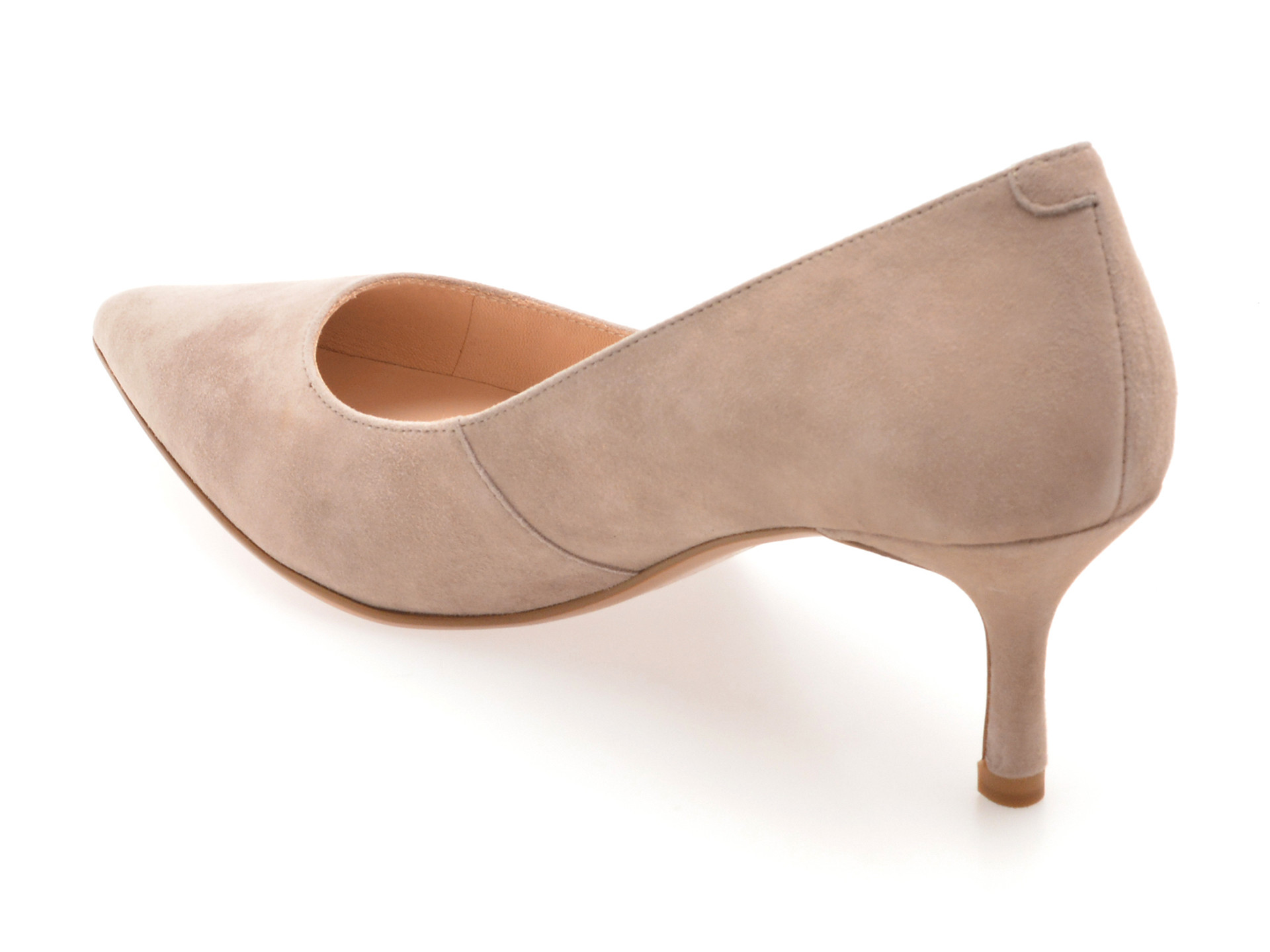 Pantofi eleganti EPICA gri, E76, din piele intoarsa