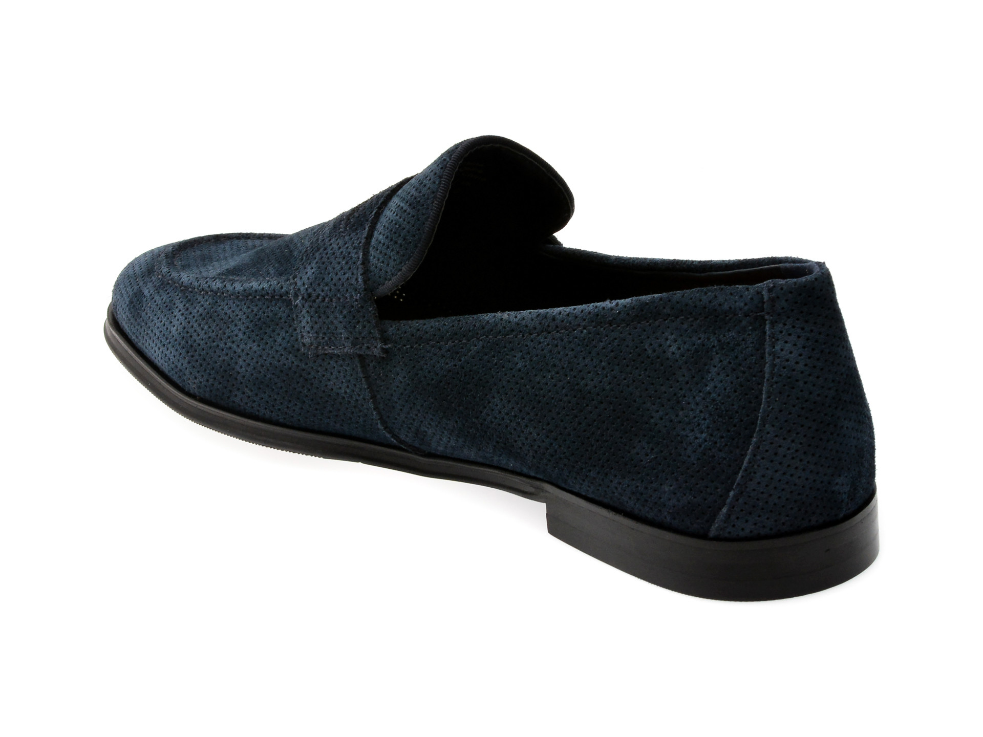 Mocasini eleganti ALDO bleumarin, JOURNEY 410, din piele intoarsa