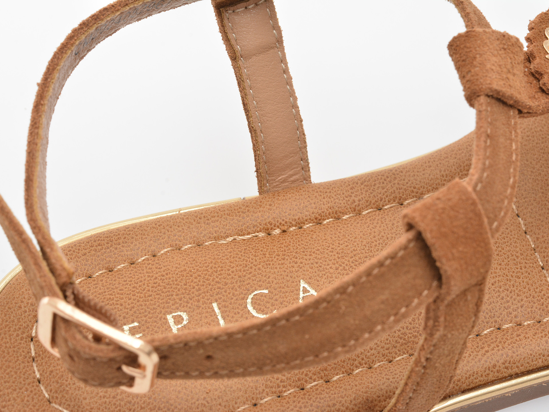 Sandale EPICA maro, 82967, din piele intoarsa