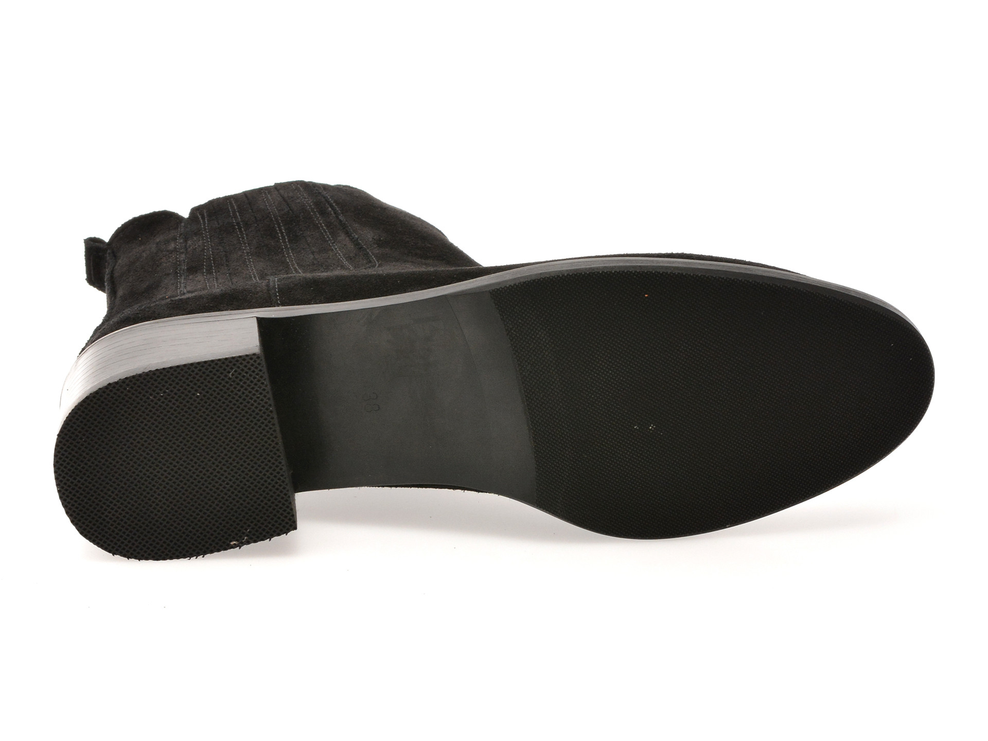 Ghete EPICA negre, 232080, din piele intoarsa