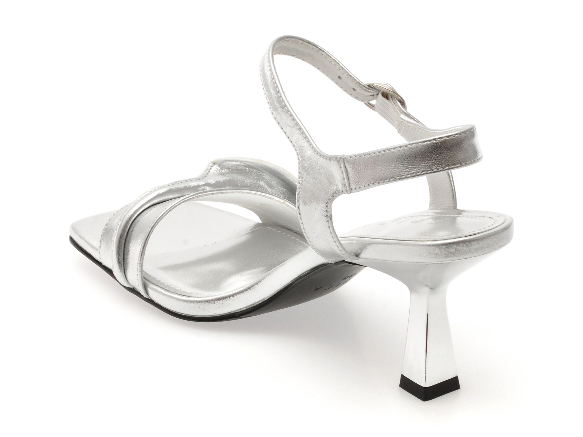 Sandale elegante EPICA argintii, 19162L, din piele naturala