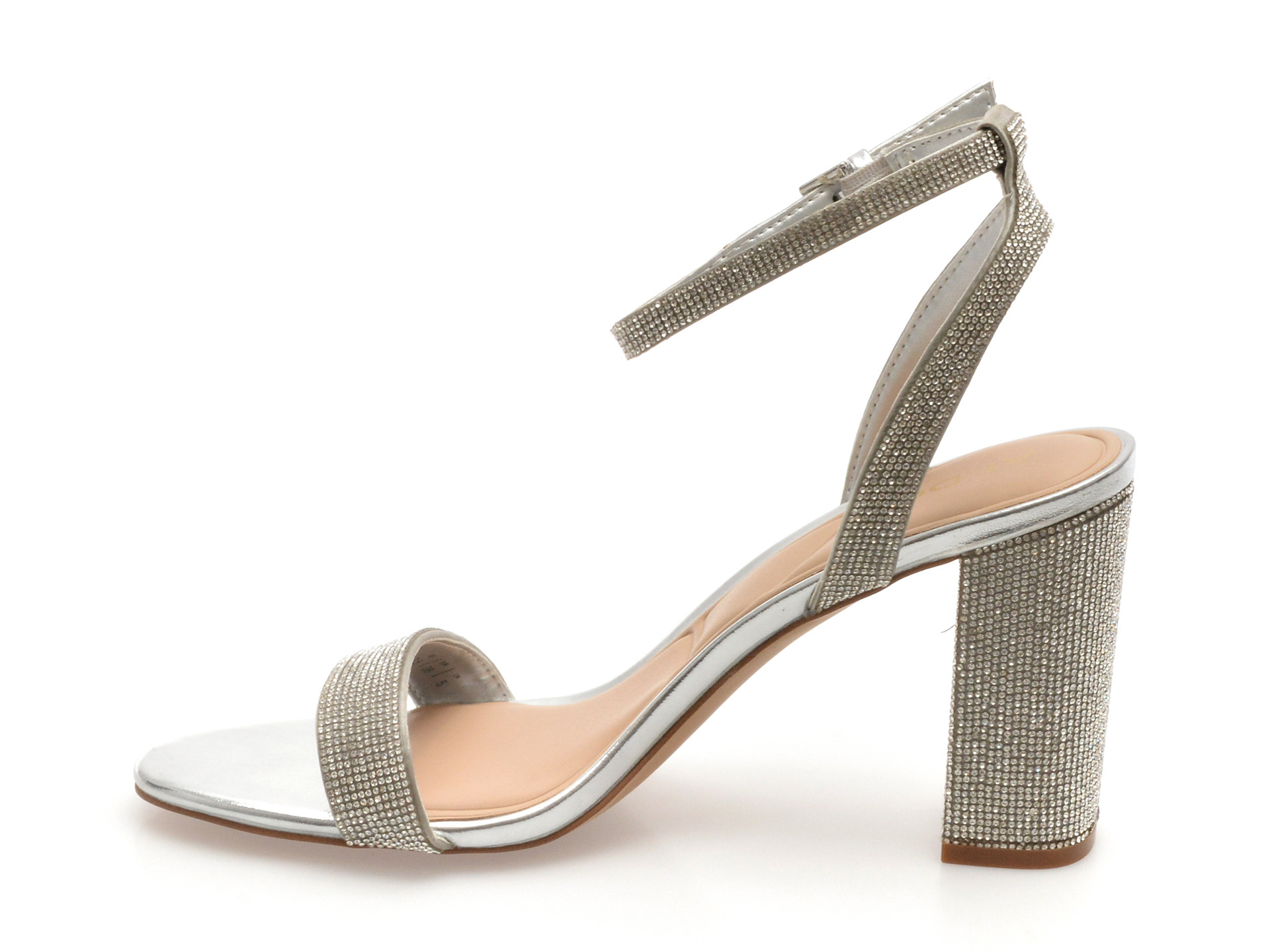 Sandale elegante ALDO argintii, RHIANNON 040, din piele ecologica