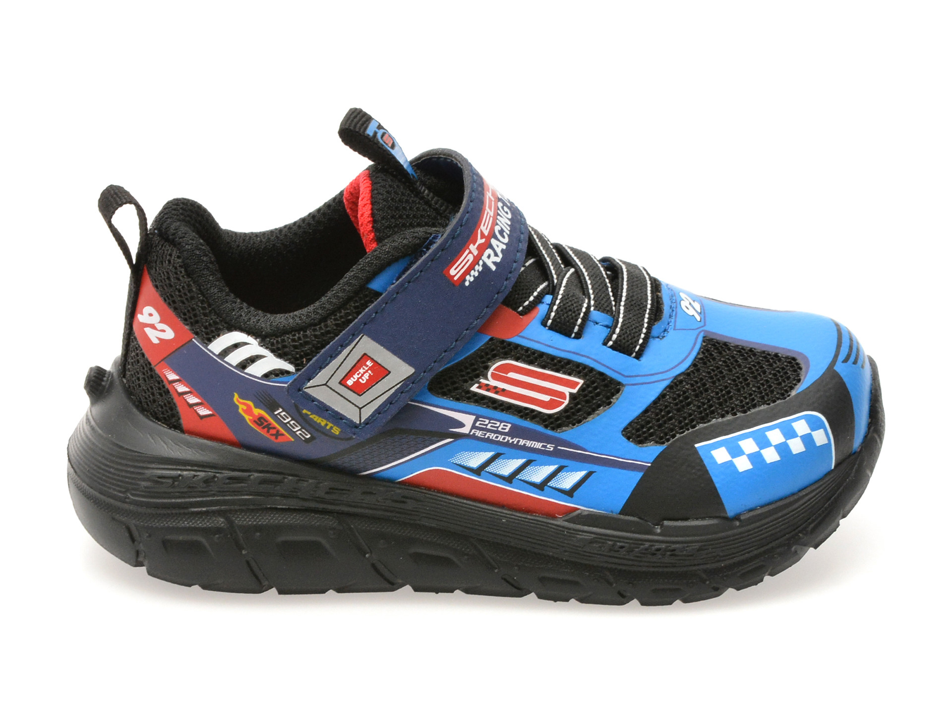 Pantofi sport SKECHERS albastri, SKECH TRACKS, din material textil