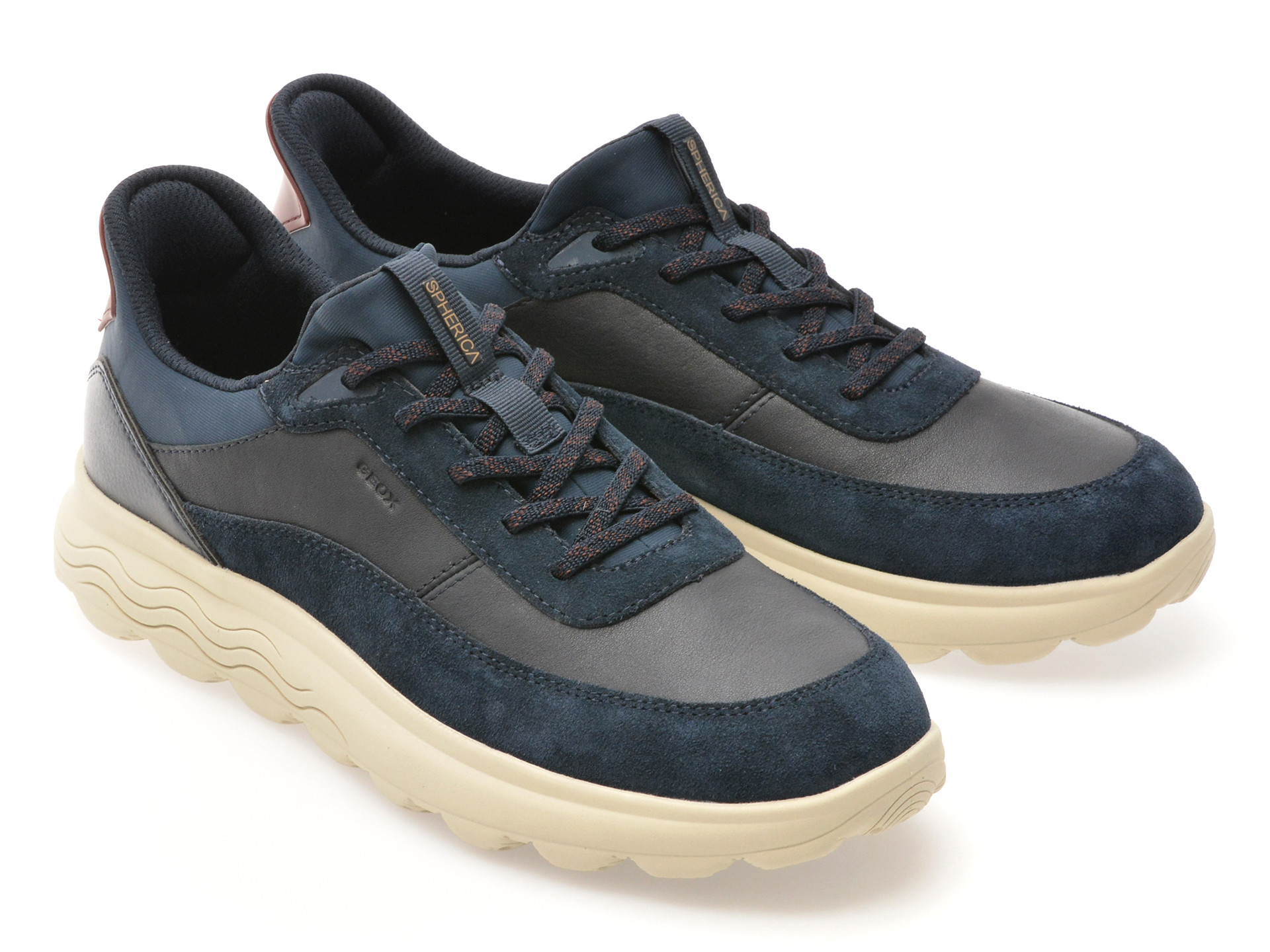 Pantofi sport GEOX bleumarin, U56MPA, din piele naturala