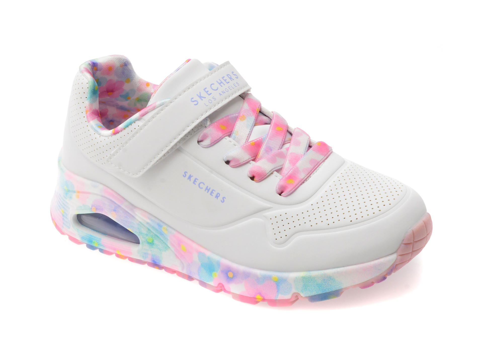Pantofi sport SKECHERS albi, UNO GEN1, din piele ecologica