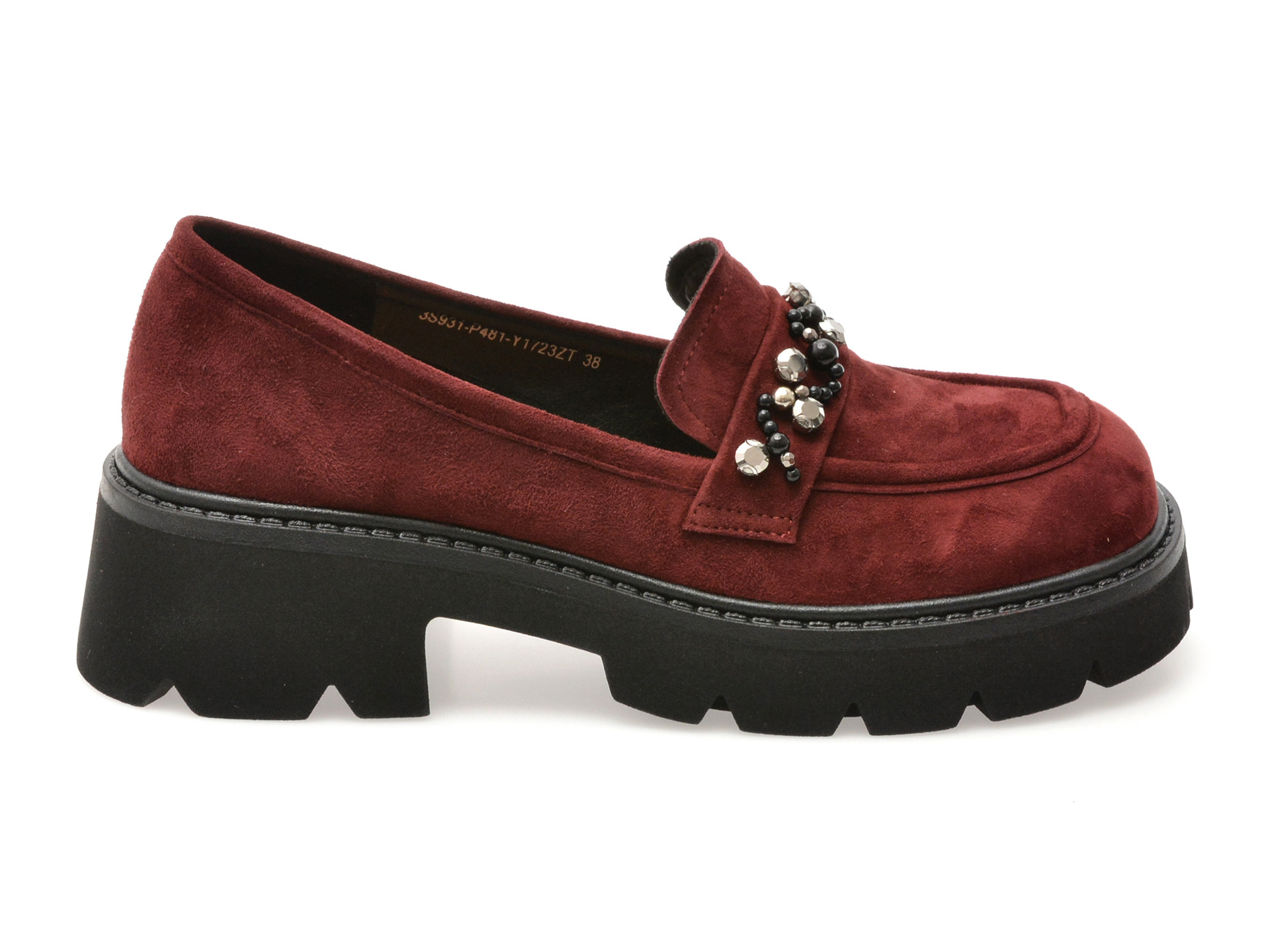 Mocasini EPICA visinii, P481, din piele intoarsa