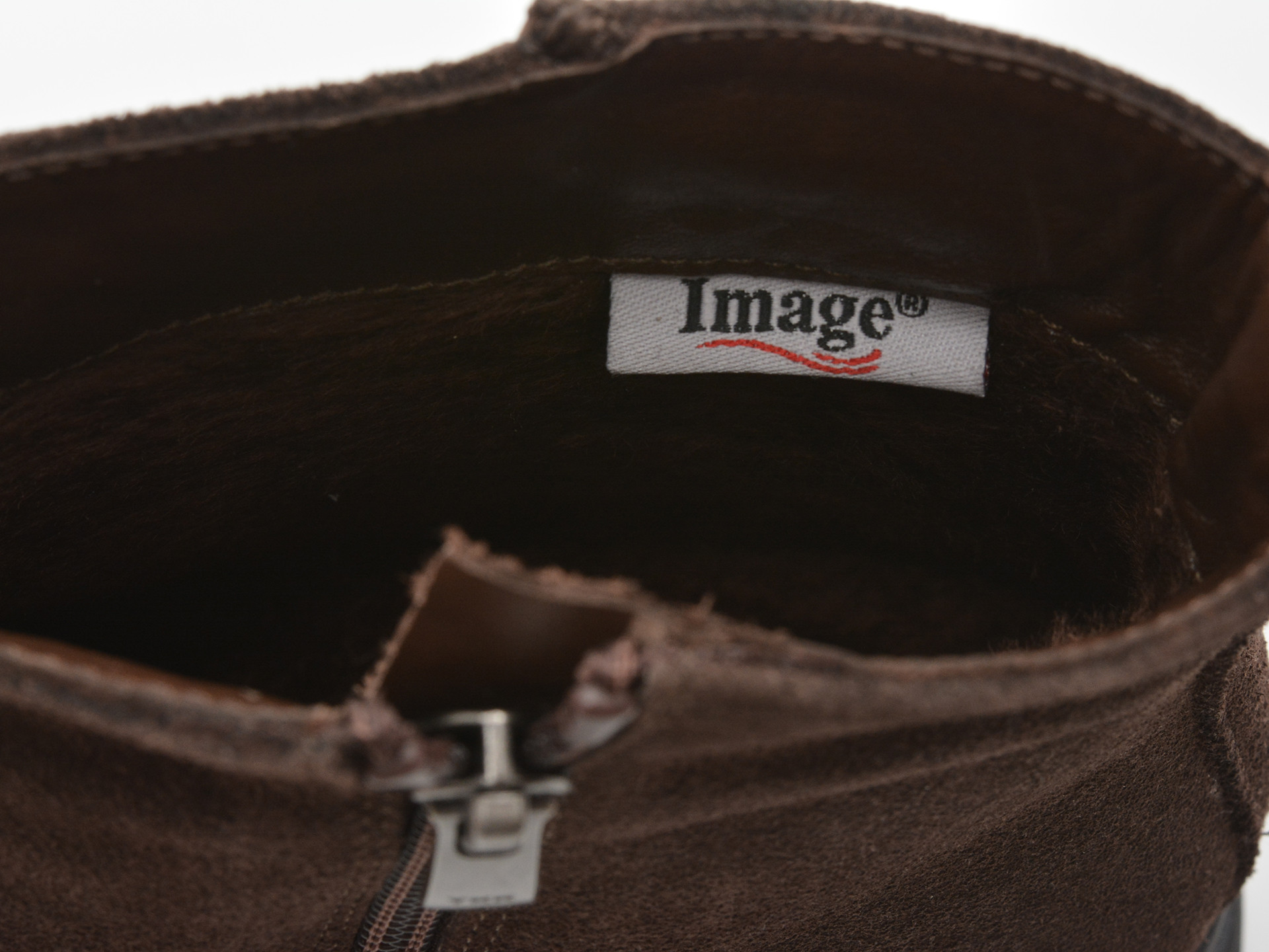 Ghete IMAGE maro, 208300, din piele intoarsa