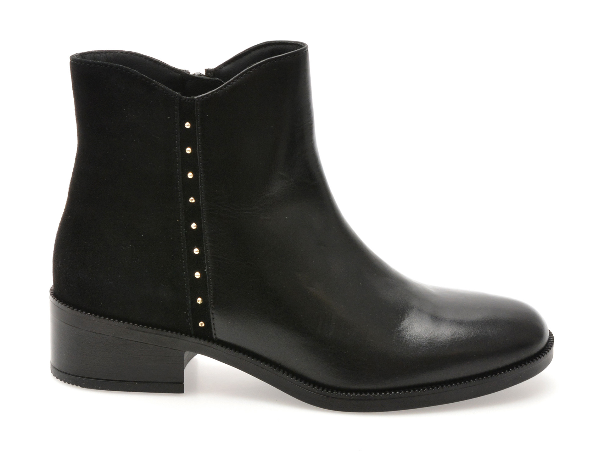 Ghete GEOX negre, D565EE, din piele naturala