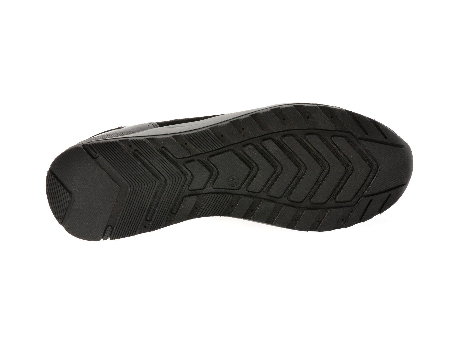 Pantofi sport OTTER negri, MISE121, din piele naturala