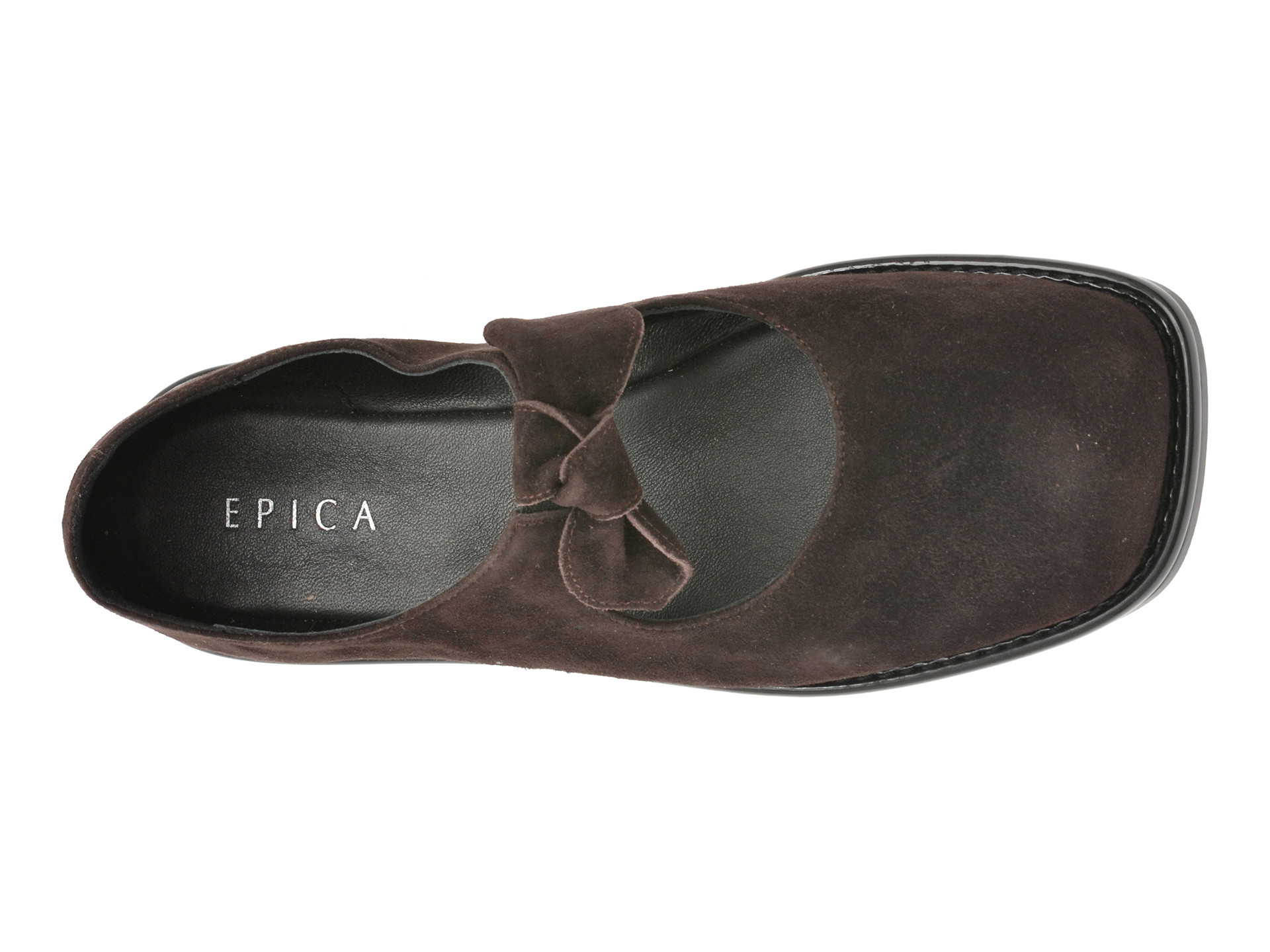 Pantofi EPICA maro, N731, din piele intoarsa