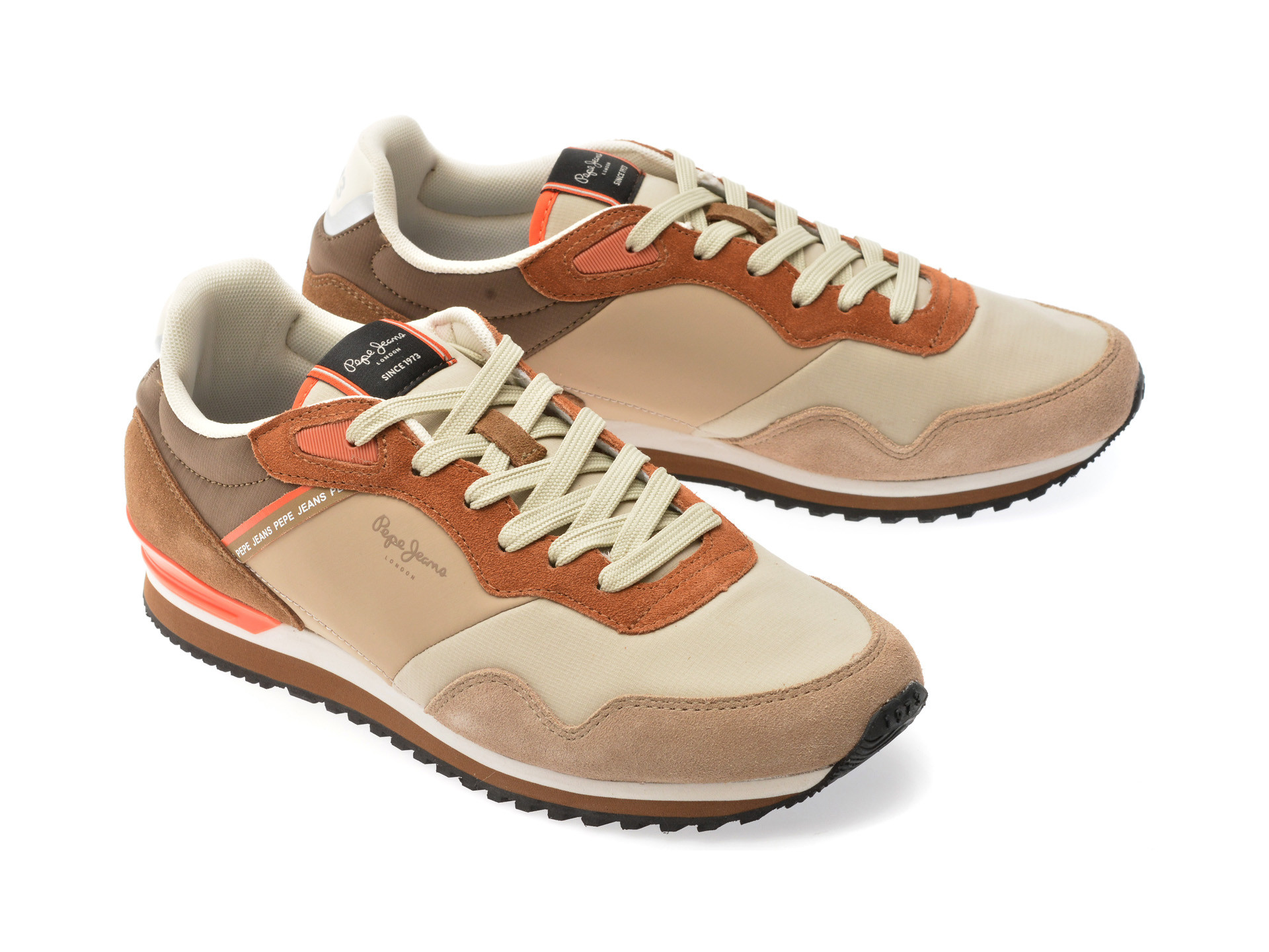 Pantofi sport PEPE JEANS bej, LONDON MUSE, din material textil