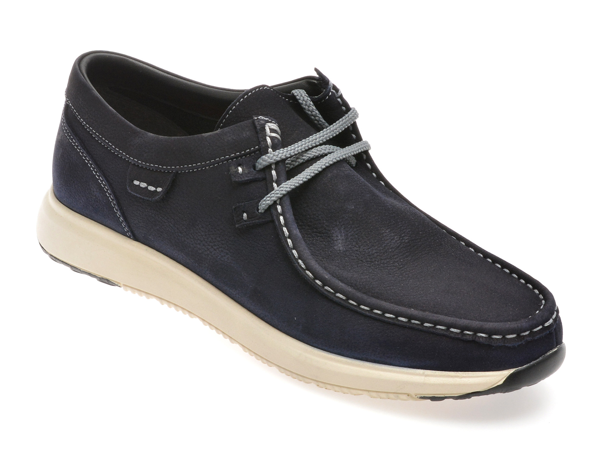 Mocasini OTTER bleumarin, SF2002, din nabuc