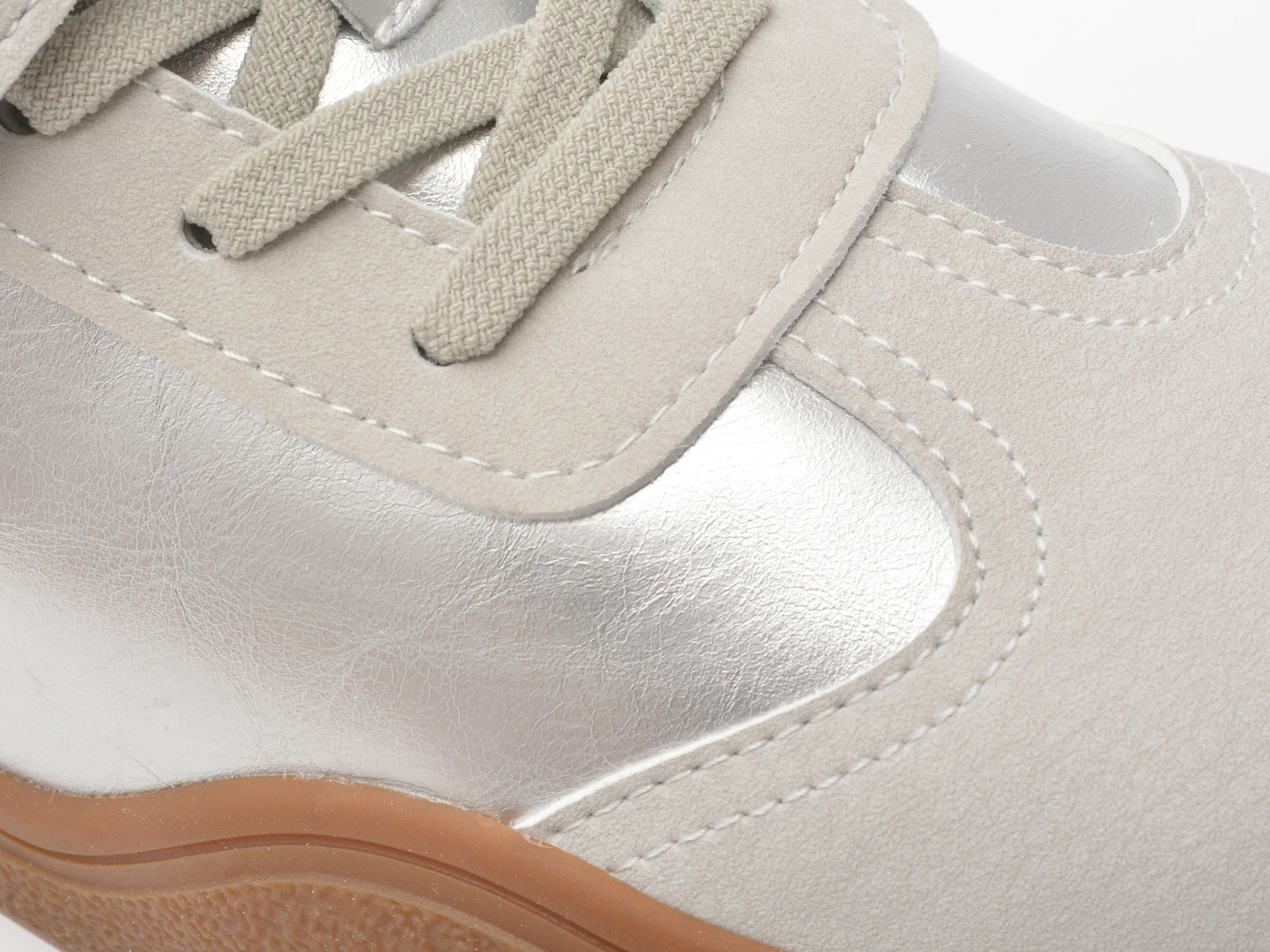 Pantofi sport SELECTION KIDS argintii, 2507, din piele ecologica
