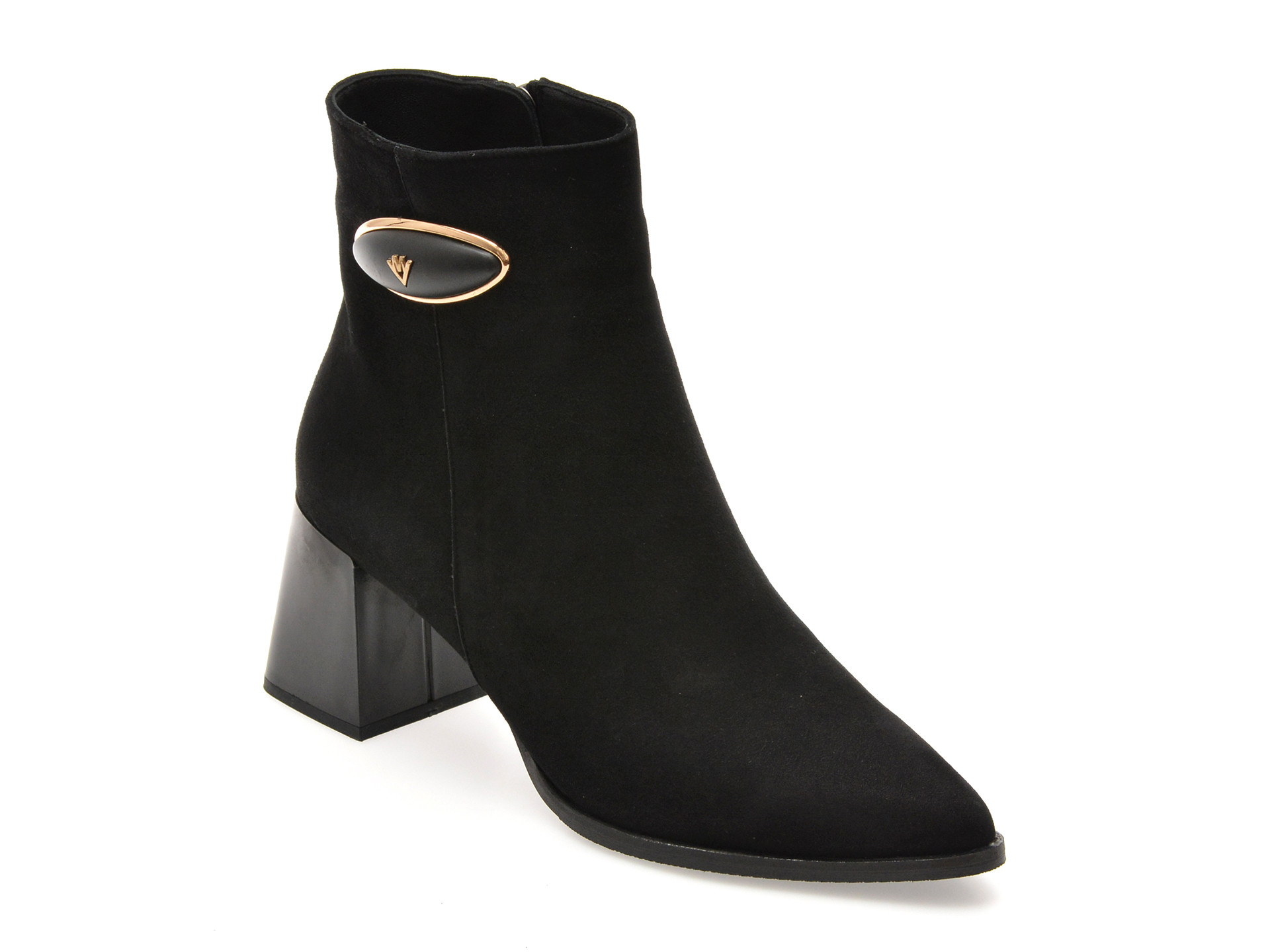 Botine EPICA negre, 2011628, din piele intoarsa